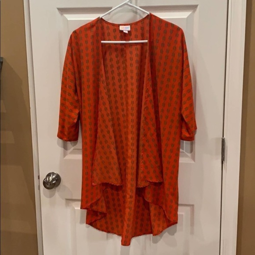 Lularoe size‎ small orange cardigan